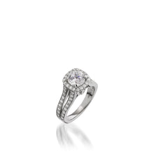 Load image into Gallery viewer, Chiffon  Round White Gold Engagement Ring
