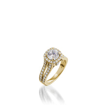 Load image into Gallery viewer, Chiffon  Round White Gold Engagement Ring
