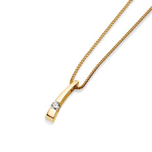 Load image into Gallery viewer, Women's 14 karat Yellow Gold Polar Diamond Pendant Necklace