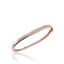 Load image into Gallery viewer, Women's 14 karat Rose Gold Essence Bracelet with Pave Diamonds