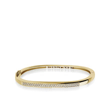 Load image into Gallery viewer, Women's 14 karat Yellow Gold Essence Bracelet with Pave Diamonds