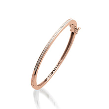 Load image into Gallery viewer, Women's 14 karat Rose Gold Essence Bracelet with Pave Diamonds