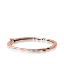 Load image into Gallery viewer, Women's 14 karat Rose Gold Essence Bracelet with Pave Diamonds