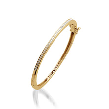 Load image into Gallery viewer, Women's 14 karat Yellow Gold Essence Bracelet with Pave Diamonds