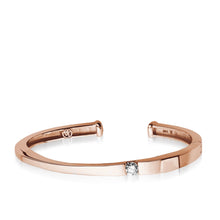 Load image into Gallery viewer, Women's 14 karat Rose Gold Polar Diamond Cuff Bracelet