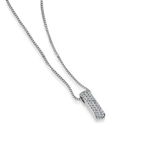 Load image into Gallery viewer, Women's 14 karat White Gold Essence Pendant with Pave Diamonds