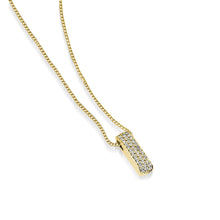 Load image into Gallery viewer, Women's 14 karat Yellow Gold Essence Pendant with Pave Diamonds