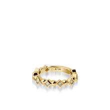 Load image into Gallery viewer, Women's 18 karat yellow gold Confetti Diamond Stack Ring