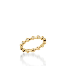 Load image into Gallery viewer, Women's 18 karat Yellow Gold Paloma Diamond Stack Ring
