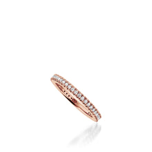 Load image into Gallery viewer, Essence Rose Gold, Pave Wedding Band