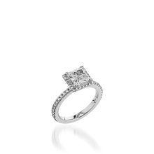 Load image into Gallery viewer, Majesty Princess Cut White Gold Engagement Ring