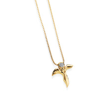 Load image into Gallery viewer, Angel Gold Pave Diamond Pendant Necklace