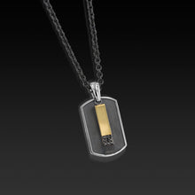 Load image into Gallery viewer, Men's Duplex Bar Black Diamond Dog Tag