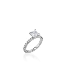 Load image into Gallery viewer, Duchess Princess Cut White Gold Engagement Ring
