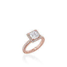 Load image into Gallery viewer, Majesty Princess Cut White Gold Engagement Ring