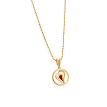 Load image into Gallery viewer, Duo Gold Diamond Heart Medallion Pendant
