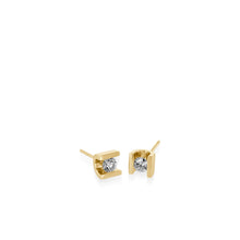 Load image into Gallery viewer, Uturn Diamond Petite Stud Earrings