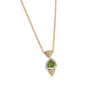 Signature Peridot and Diamond Pendant Necklace