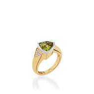 Signature Peridot and Pave Diamond Ring