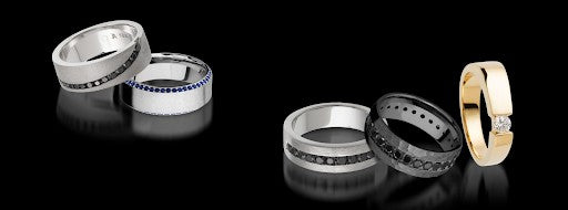 Black Diamond Men’s Wedding Bands