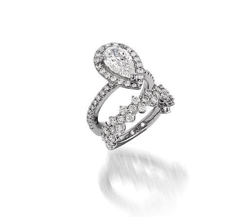 dual band custom engagement ring by john atencio