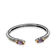 Load image into Gallery viewer, Elixir Gemstone Hinged Cuff Bracelet