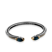 Load image into Gallery viewer, Elixir Gemstone Hinged Cuff Bracelet