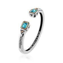 Load image into Gallery viewer, Sahara Gemstone Narrow Hinged Cuff Bracelet
