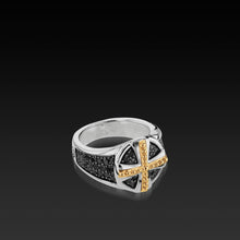 Load image into Gallery viewer, Matrix Black Diamond Cross Ring
