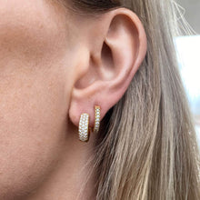 Load image into Gallery viewer, Essence Diamond Huggie Hoop Earrings
