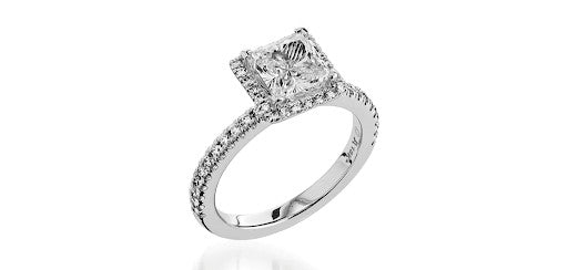 majesty princess cut diamond engagement ring by John Atencio
