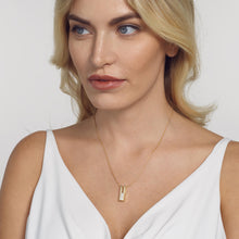 Load image into Gallery viewer, Lines Three Diamond Pendant