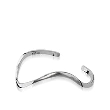 Load image into Gallery viewer, Women's Hand-forged in 14 karat White Gold Christy Twist Cuff Bracelet
