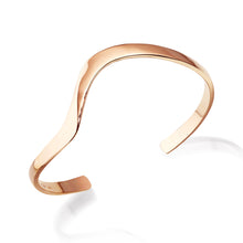 Load image into Gallery viewer, Women's Hand-forged in 14 karat Rose Gold Dallas Cuff Bracelet
