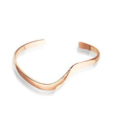 Load image into Gallery viewer, Women's Hand-forged in 14 karat Rose Gold Dallas Cuff Bracelet
