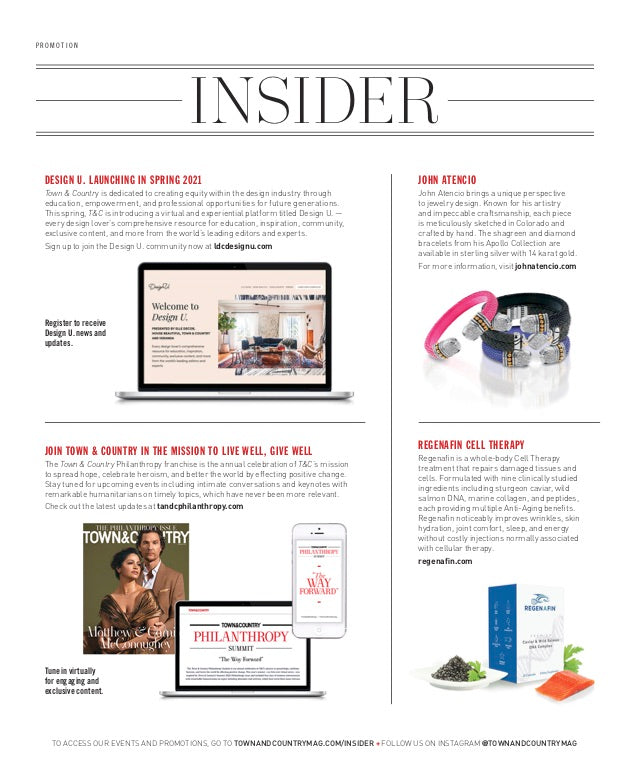 As Seen in March Town & Country Insider