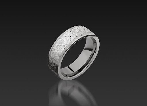Titanium Flat Band with Meteorite by John Atencio