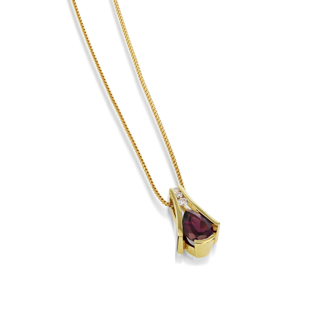Venture Gemstone Pendant Necklace with Diamonds by John Atencio