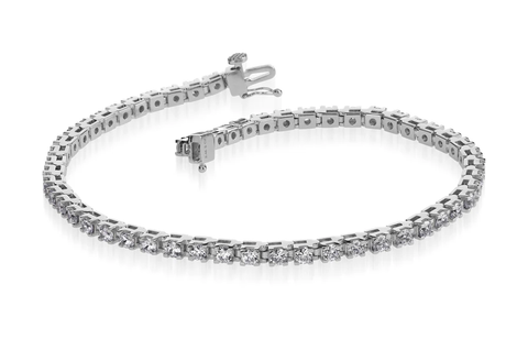 a natural diamond tennis bracelet