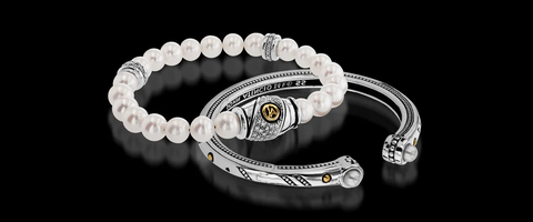 sterling silver gemstone and pearl bracelets