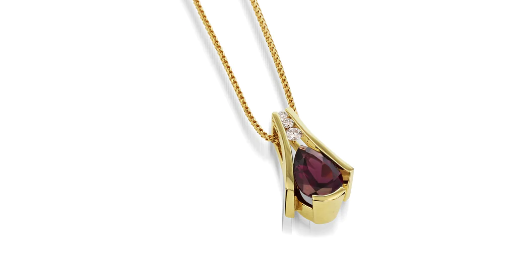 Venture Gemstone Pendant Necklace with Diamonds